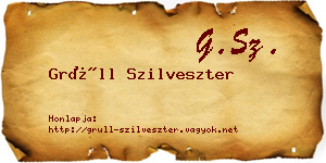 Grüll Szilveszter névjegykártya