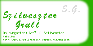 szilveszter grull business card